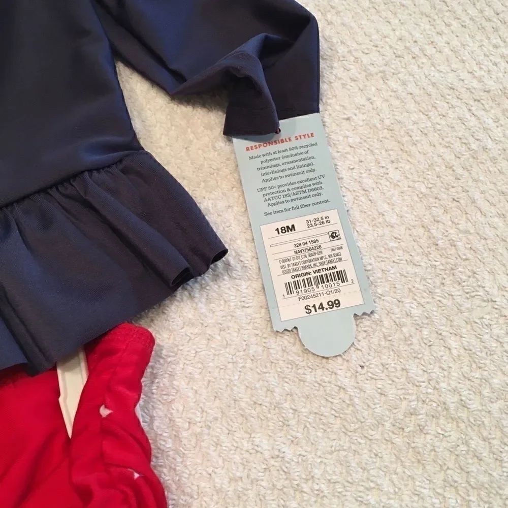 NWT Cat & Jack 12M  girls swimming suit Unicorn